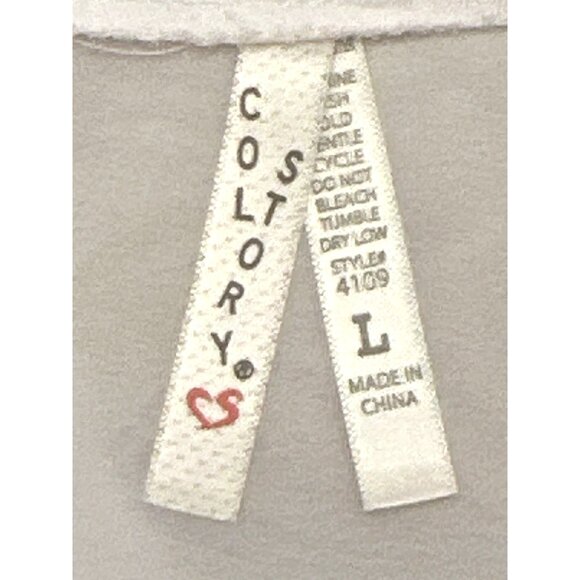 Color Story Sleeveless White Sheer Tank Top Tunic With Zipper Pocket Size L - Picture 5 of 8